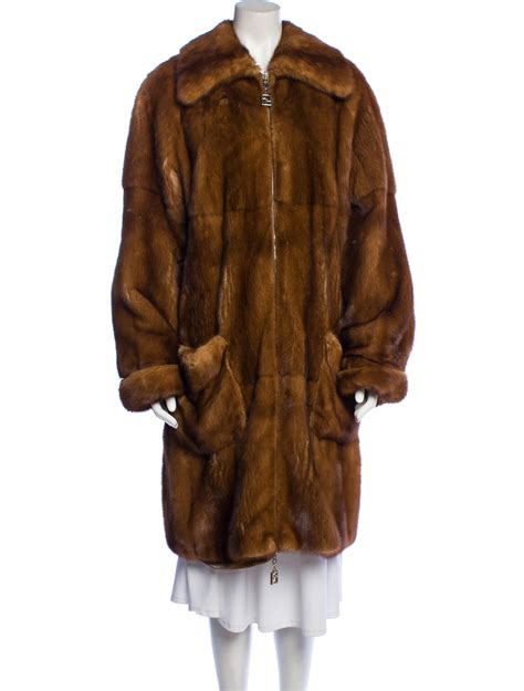 fendi mink coat fur cuoio|Bomber .